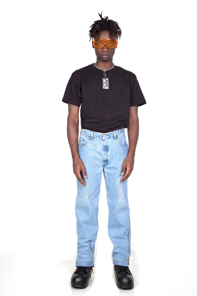 DOUBLE FRONT ZIPPER SEAM JEANS