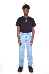 DOUBLE FRONT ZIPPER SEAM JEANS