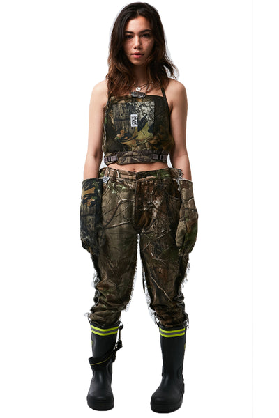 CAMO HALTER TOP
